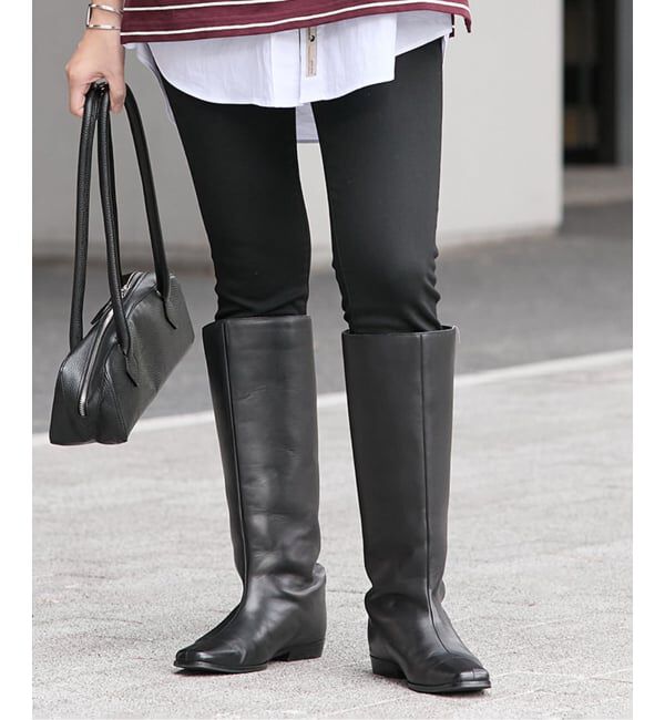 JOURNAL STANDARD「【GRAIN/グレイン】ポインテッド ツツガタロングブーツ」|ロングブーツ|