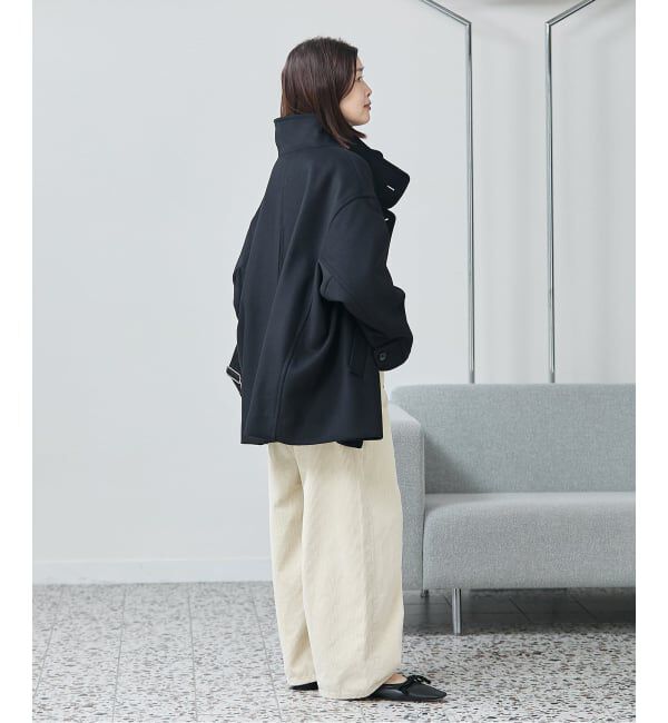 追加3》MANTECO/TWEEDスタンドショートコート（journal standard L