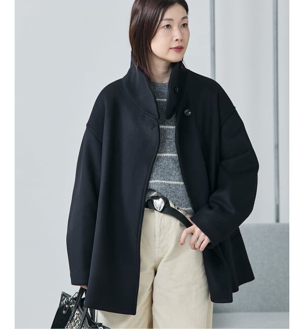 追加3》MANTECO/TWEEDスタンドショートコート（journal standard L