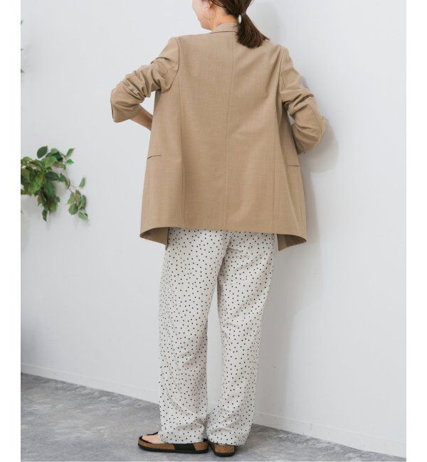 Spick and Span「《WEB限定》ドットプリントイージーストレートパンツ」|スラックス|