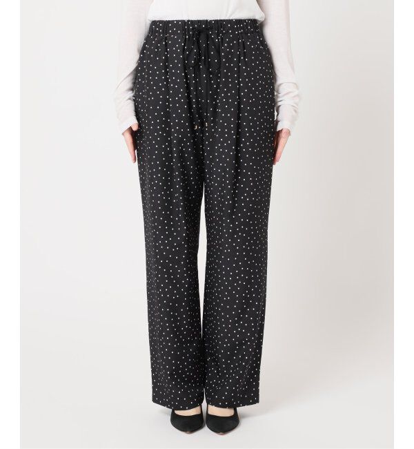 Spick and Span「《WEB限定》ドットプリントイージーストレートパンツ」|スラックス|