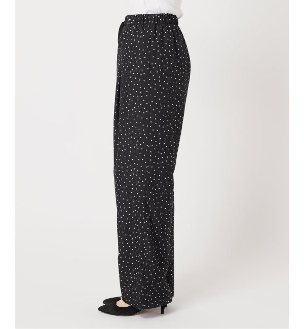 Spick and Span「《WEB限定》ドットプリントイージーストレートパンツ」|スラックス|