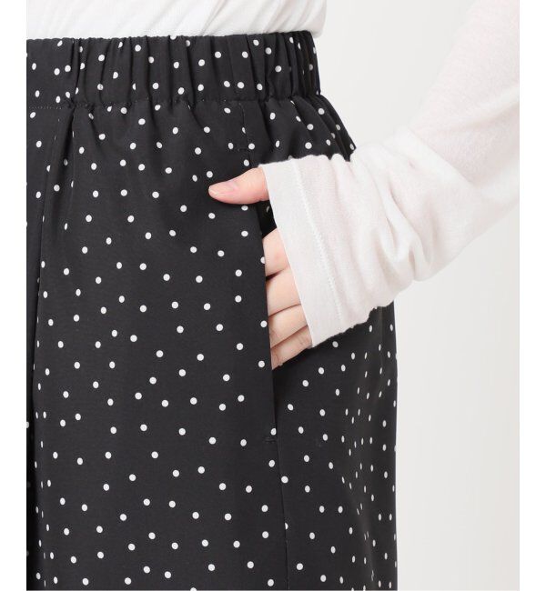Spick and Span「《WEB限定》ドットプリントイージーストレートパンツ」|スラックス|