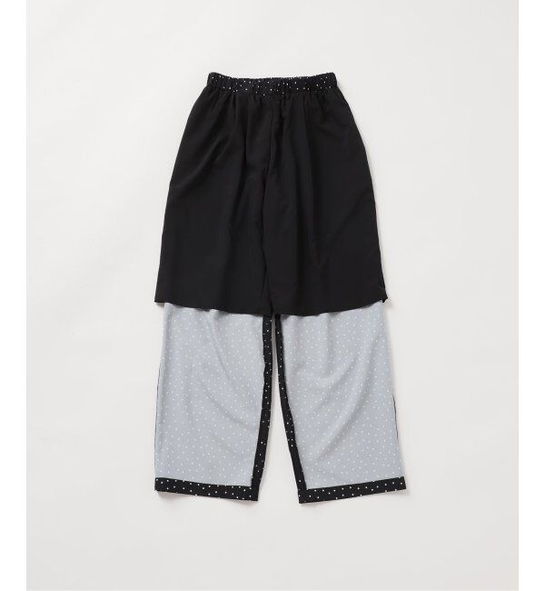 Spick and Span「《WEB限定》ドットプリントイージーストレートパンツ」|スラックス|