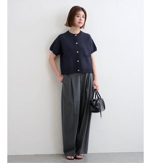 U by SPICK&SPAN「《追加》2WAYトロタックイージーワイド」|スラックス|