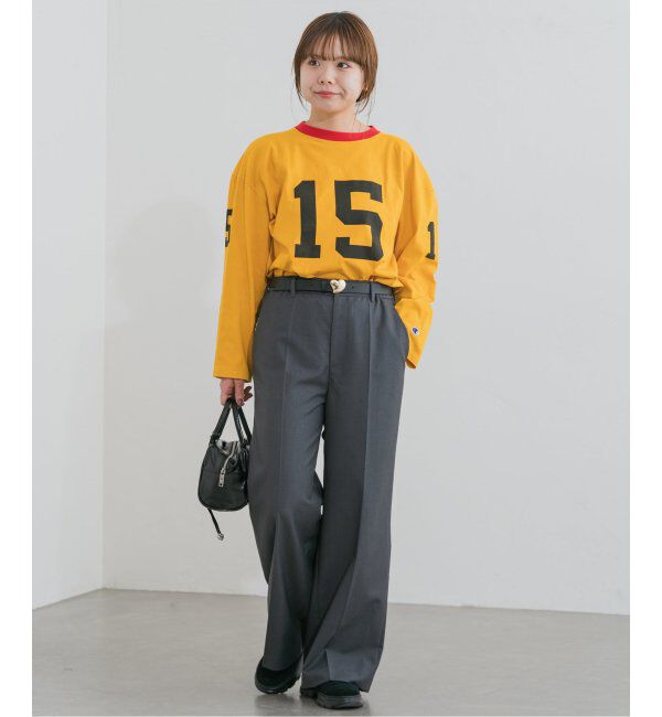 U by SPICK&SPAN「《追加》2WAYトロタックイージーワイド」|スラックス|