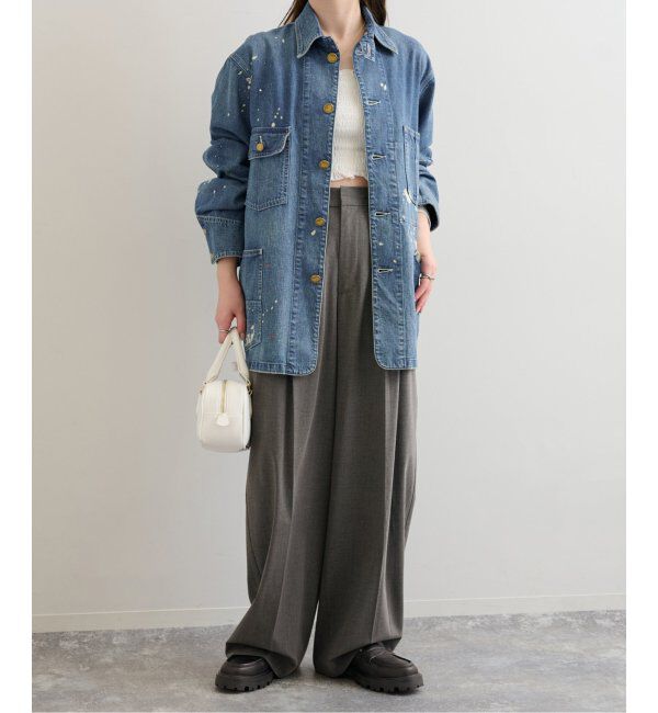 U by SPICK&SPAN「《追加》2WAYトロタックイージーワイド」|スラックス|