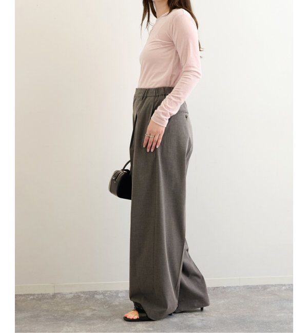 U by SPICK&SPAN「《追加》2WAYトロタックイージーワイド」|スラックス|