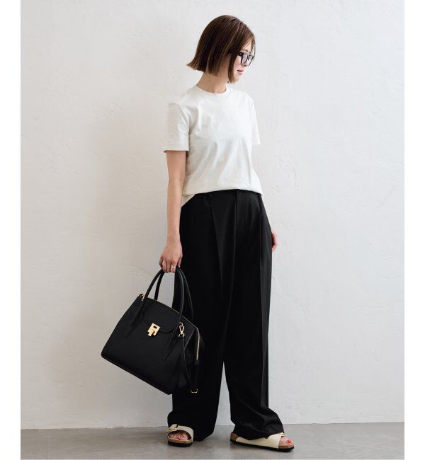 U by SPICK&SPAN「《追加》2WAYトロタックイージーワイド」|スラックス|