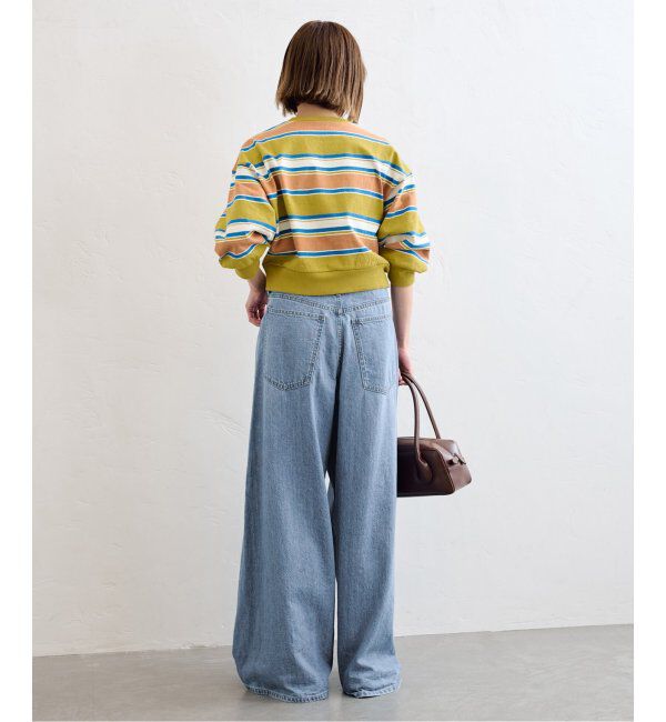 U by SPICK&SPAN「《追加》フローストルーズバレルレッグデニム」|デニム|