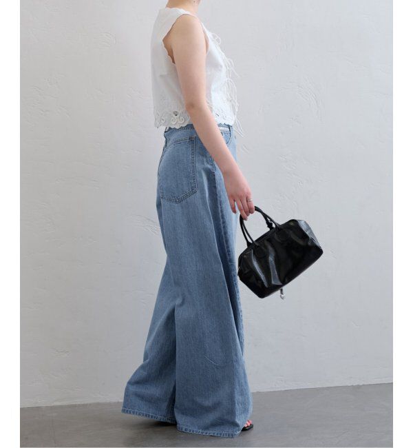 U by SPICK&SPAN「《追加》フローストルーズバレルレッグデニム」|デニム|