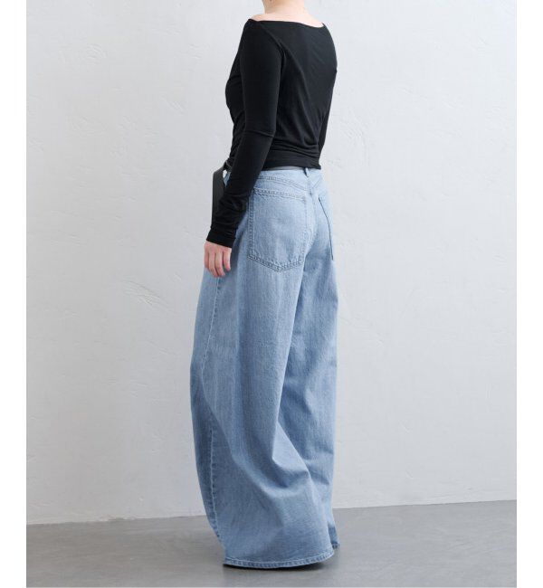 U by SPICK&SPAN「《追加》フローストルーズバレルレッグデニム」|デニム|