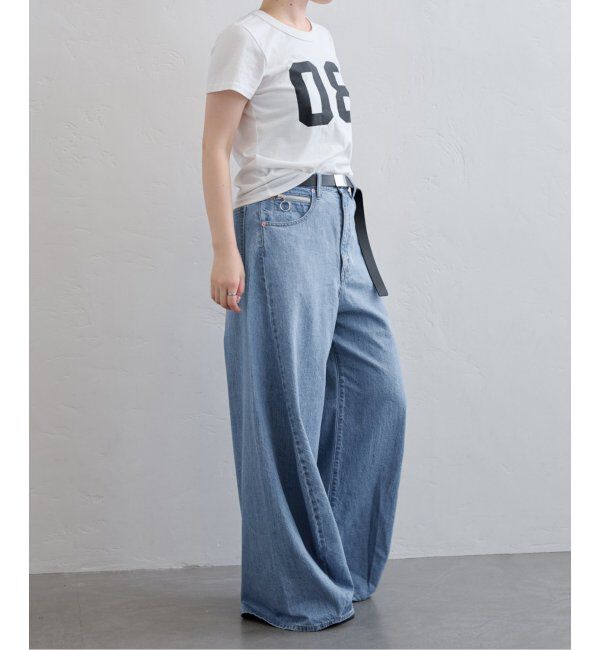 U by SPICK&SPAN「《追加》フローストルーズバレルレッグデニム」|デニム|