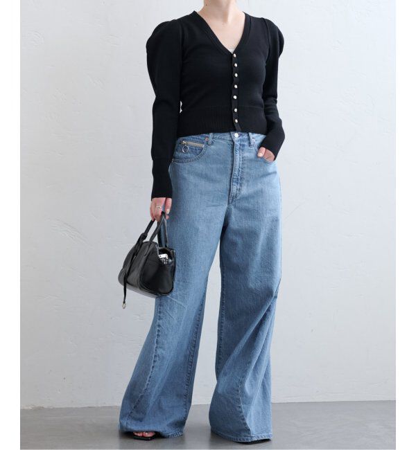 U by SPICK&SPAN「《追加》フローストルーズバレルレッグデニム」|デニム|