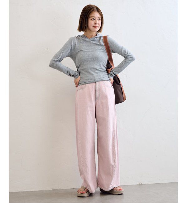 U by SPICK&SPAN「《追加》フローストルーズバレルレッグデニム」|デニム|