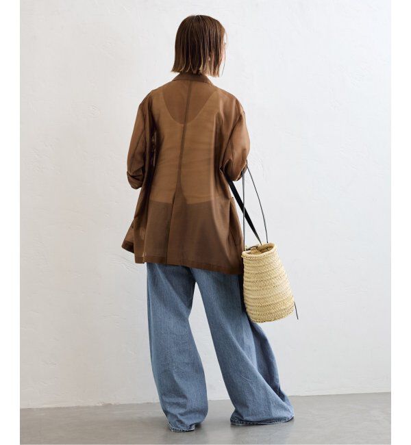 U by SPICK&SPAN「《追加》フローストルーズバレルレッグデニム」|デニム|