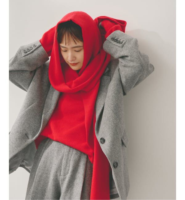 spick&span Higuchi*S フードマフラー ニット カシミア Higuchi*Sカシミヤ混フードマフラー（Spick and Span）｜ルミネの
