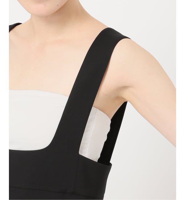 NOBLE「《26SS先行予約》ラフィネダブルクロスソフトスクエアワンピース」|ワンピース|