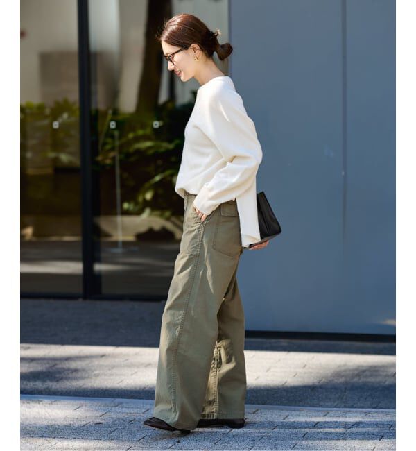 FRAMeWORK「≪予約≫ライトミリタリースラブベイカーパンツ」|カーゴ|