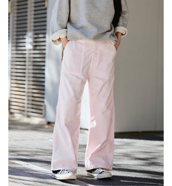 FRAMeWORK「≪予約≫ライトミリタリースラブベイカーパンツ」|カーゴ|