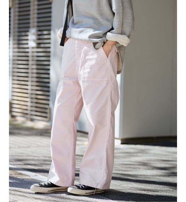 FRAMeWORK「≪予約≫ライトミリタリースラブベイカーパンツ」|カーゴ|