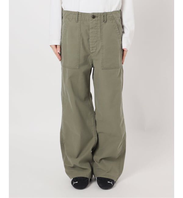 FRAMeWORK「≪予約≫ライトミリタリースラブベイカーパンツ」|カーゴ|
