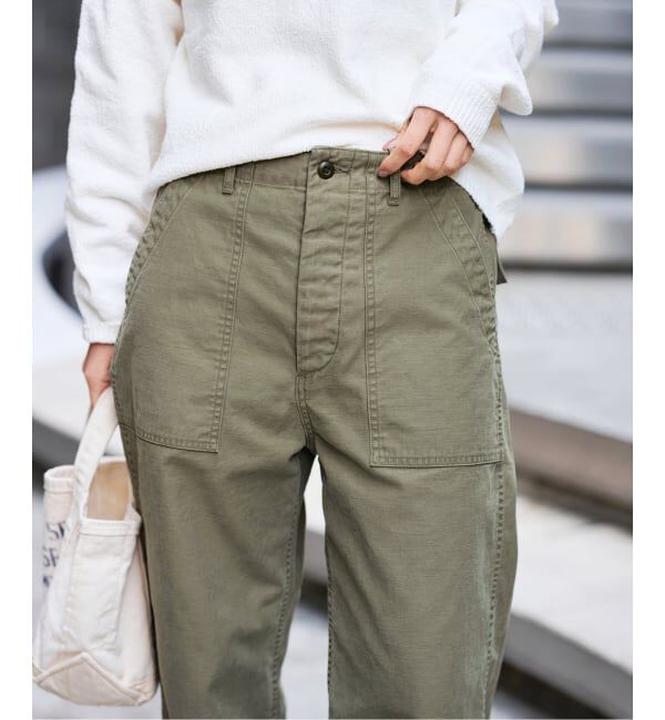 FRAMeWORK「≪予約≫ライトミリタリースラブベイカーパンツ」|カーゴ|