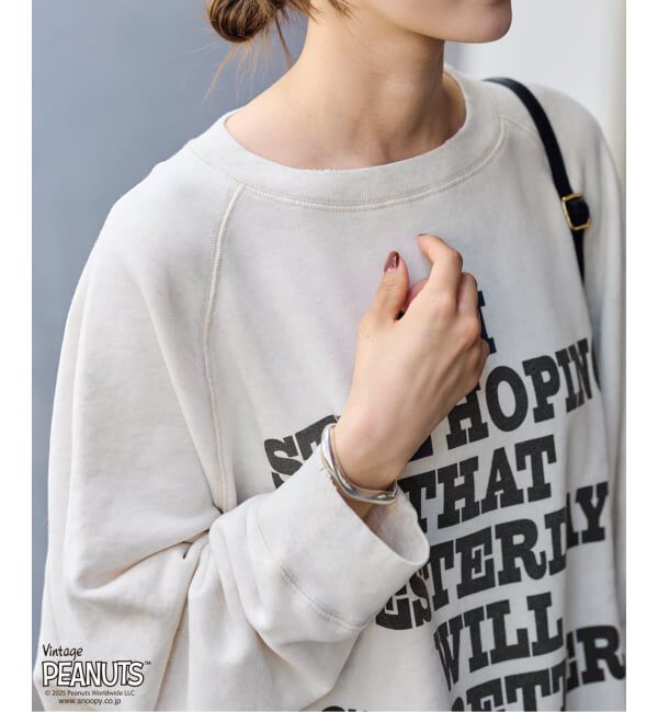 FRAMeWORK「≪WEB限定/ 追加予約≫MEAN MACHINE AGE 別注 PEANUTS VTG CREW SWT "CHARLIE"」|Tシャツ・カットソー|