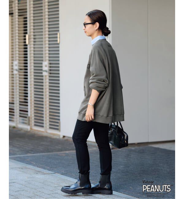 FRAMeWORK「≪WEB限定/ 追加予約≫MEAN MACHINE AGE 別注 PEANUTS VTG CREW SWT "CHARLIE"」|Tシャツ・カットソー|