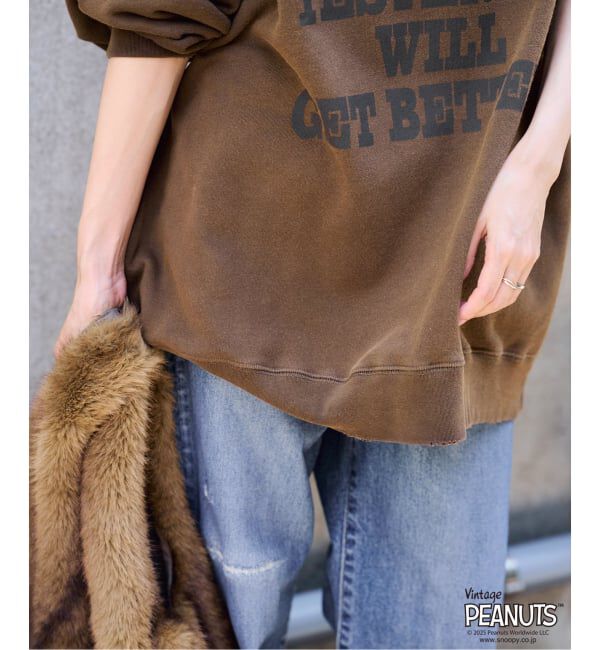 FRAMeWORK「≪WEB限定/ 追加予約≫MEAN MACHINE AGE 別注 PEANUTS VTG CREW SWT "CHARLIE"」|Tシャツ・カットソー|