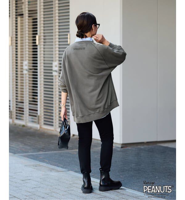 FRAMeWORK「≪WEB限定/ 追加予約≫MEAN MACHINE AGE 別注 PEANUTS VTG CREW SWT "CHARLIE"」|Tシャツ・カットソー|