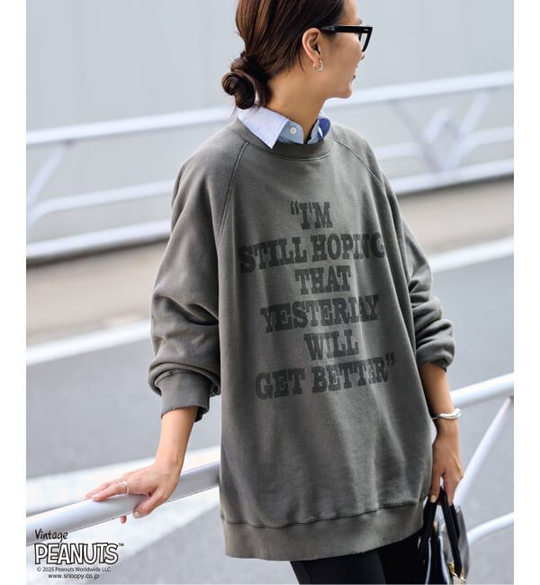 FRAMeWORK「≪WEB限定/ 追加予約≫MEAN MACHINE AGE 別注 PEANUTS VTG CREW SWT "CHARLIE"」|Tシャツ・カットソー|