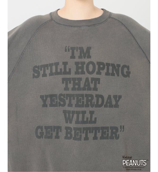 FRAMeWORK「≪WEB限定/ 追加予約≫MEAN MACHINE AGE 別注 PEANUTS VTG CREW SWT "CHARLIE"」|Tシャツ・カットソー|