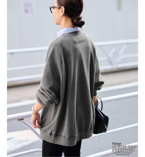 FRAMeWORK「≪WEB限定/ 追加予約≫MEAN MACHINE AGE 別注 PEANUTS VTG CREW SWT "CHARLIE"」|Tシャツ・カットソー|