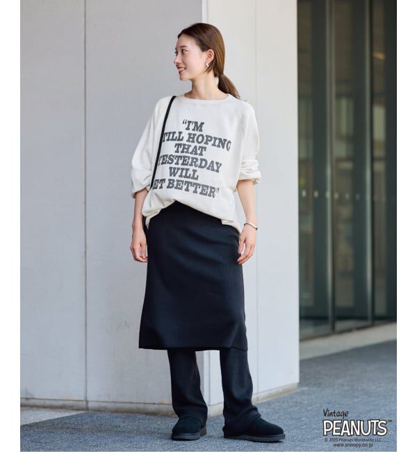 FRAMeWORK「≪WEB限定/ 追加予約≫MEAN MACHINE AGE 別注 PEANUTS VTG CREW SWT "CHARLIE"」|Tシャツ・カットソー|