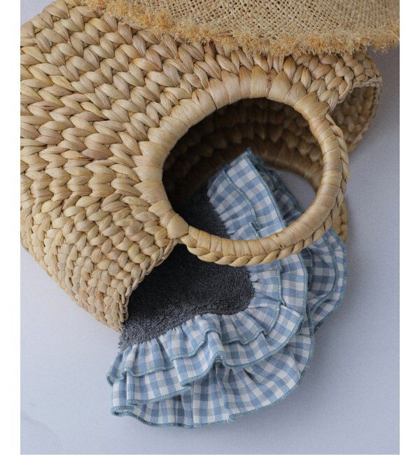  「BORGO DELLE TOVAGLIE/ボルゴ デレ トヴァーリエ 別注フリルミニタオル」|ハンカチ|ブルー