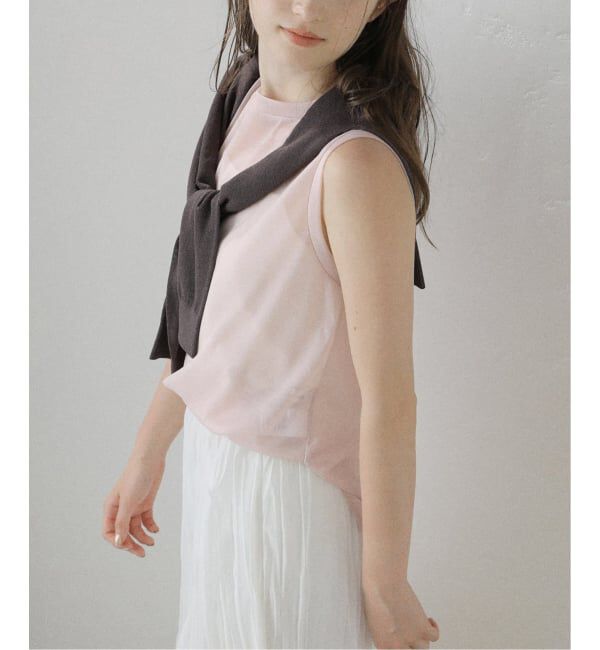  「《追加》【洗える】シアートリコットタンクトップ」|Tシャツ・カットソー|