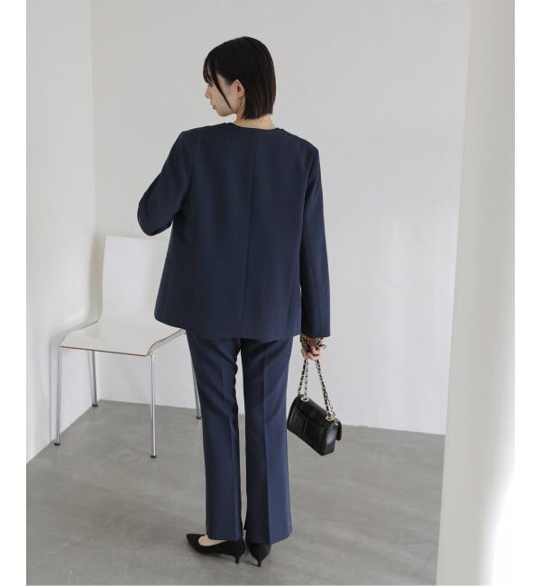  「《予約》2WAYスリットジャケット」|ノーカラージャケット|