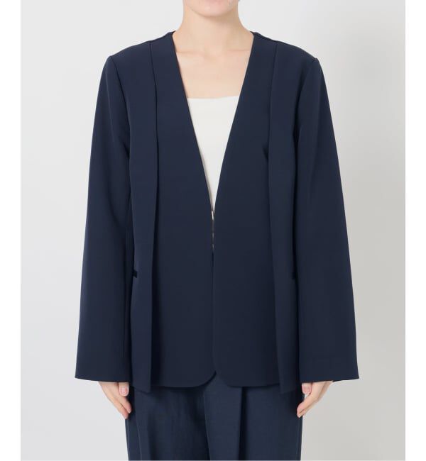  「《予約》2WAYスリットジャケット」|ノーカラージャケット|