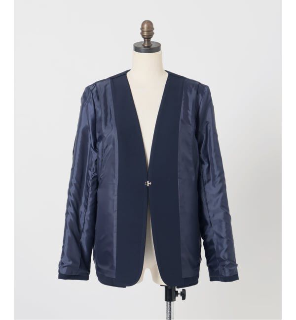  「《予約》2WAYスリットジャケット」|ノーカラージャケット|