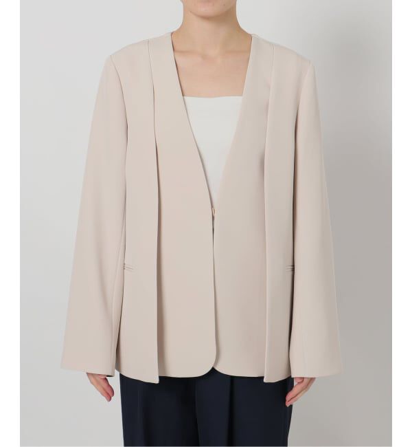  「《予約》2WAYスリットジャケット」|ノーカラージャケット|