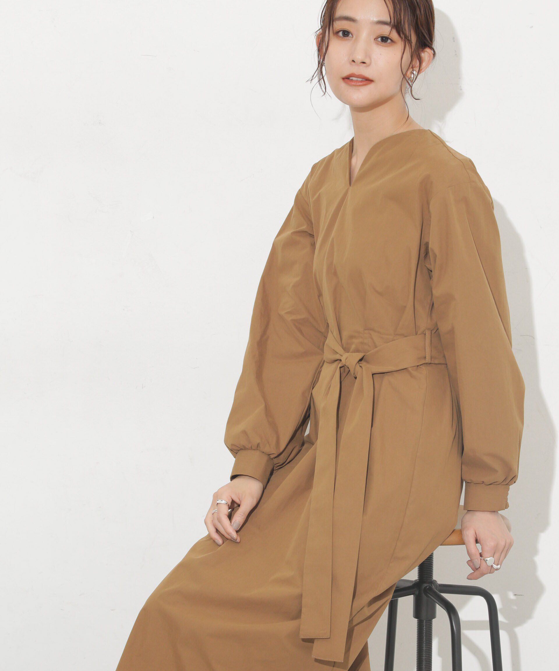 nano･universe「ベルト付きコクーンワンピース」|ワンピース|