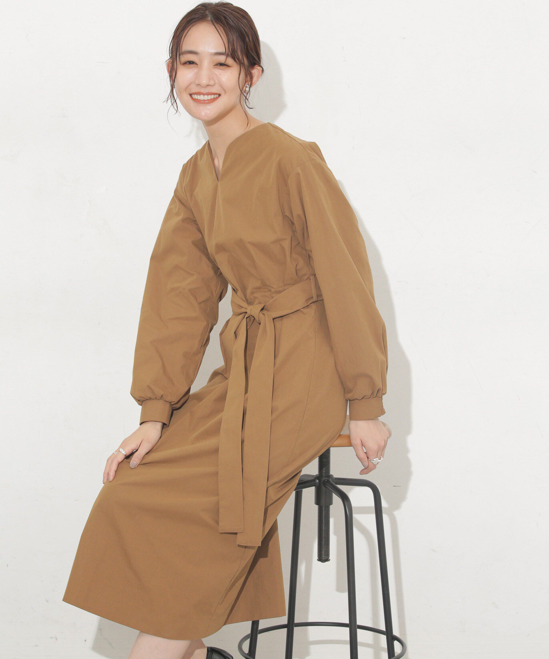 nano･universe「ベルト付きコクーンワンピース」|ワンピース|