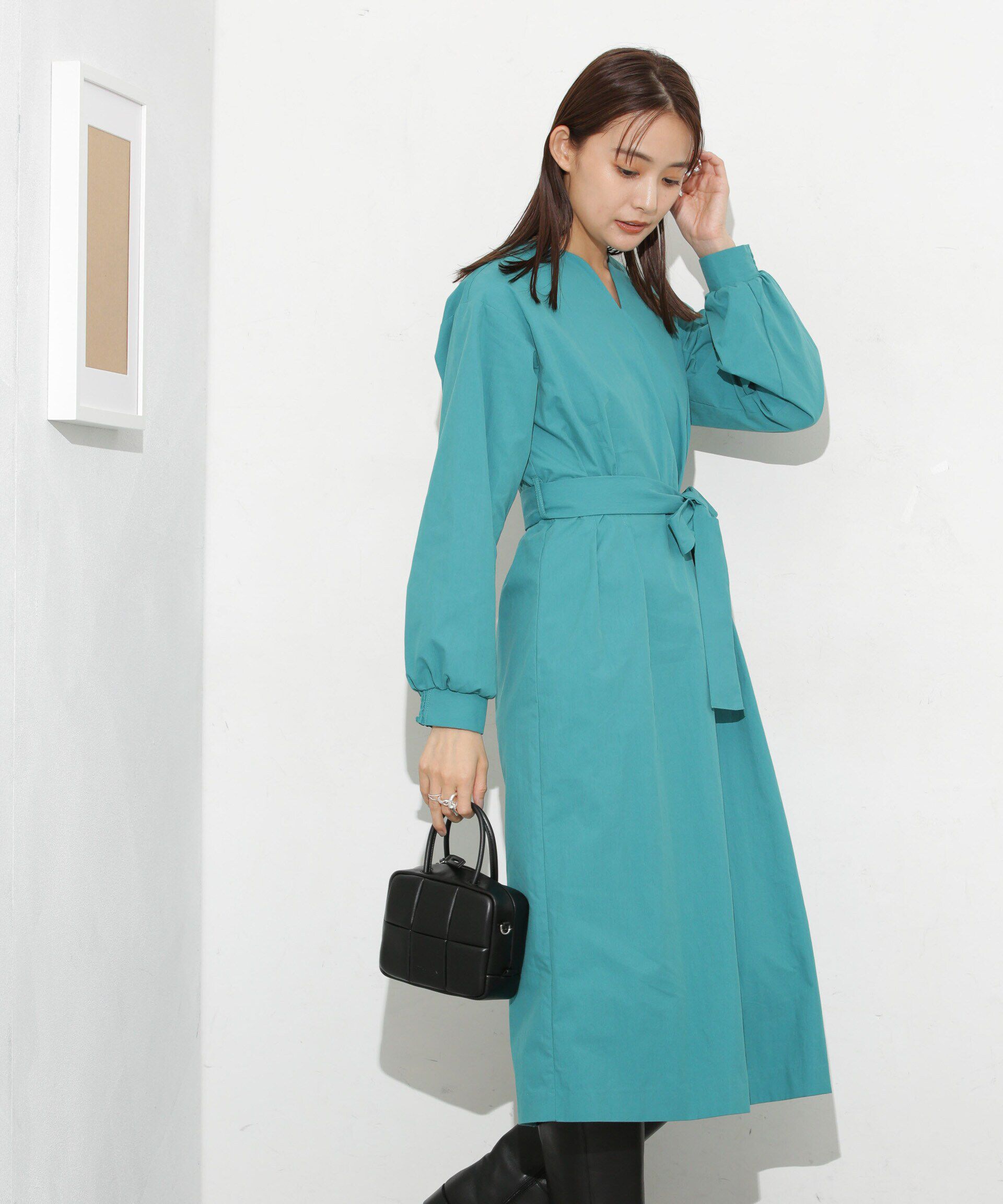 nano･universe「ベルト付きコクーンワンピース」|ワンピース|