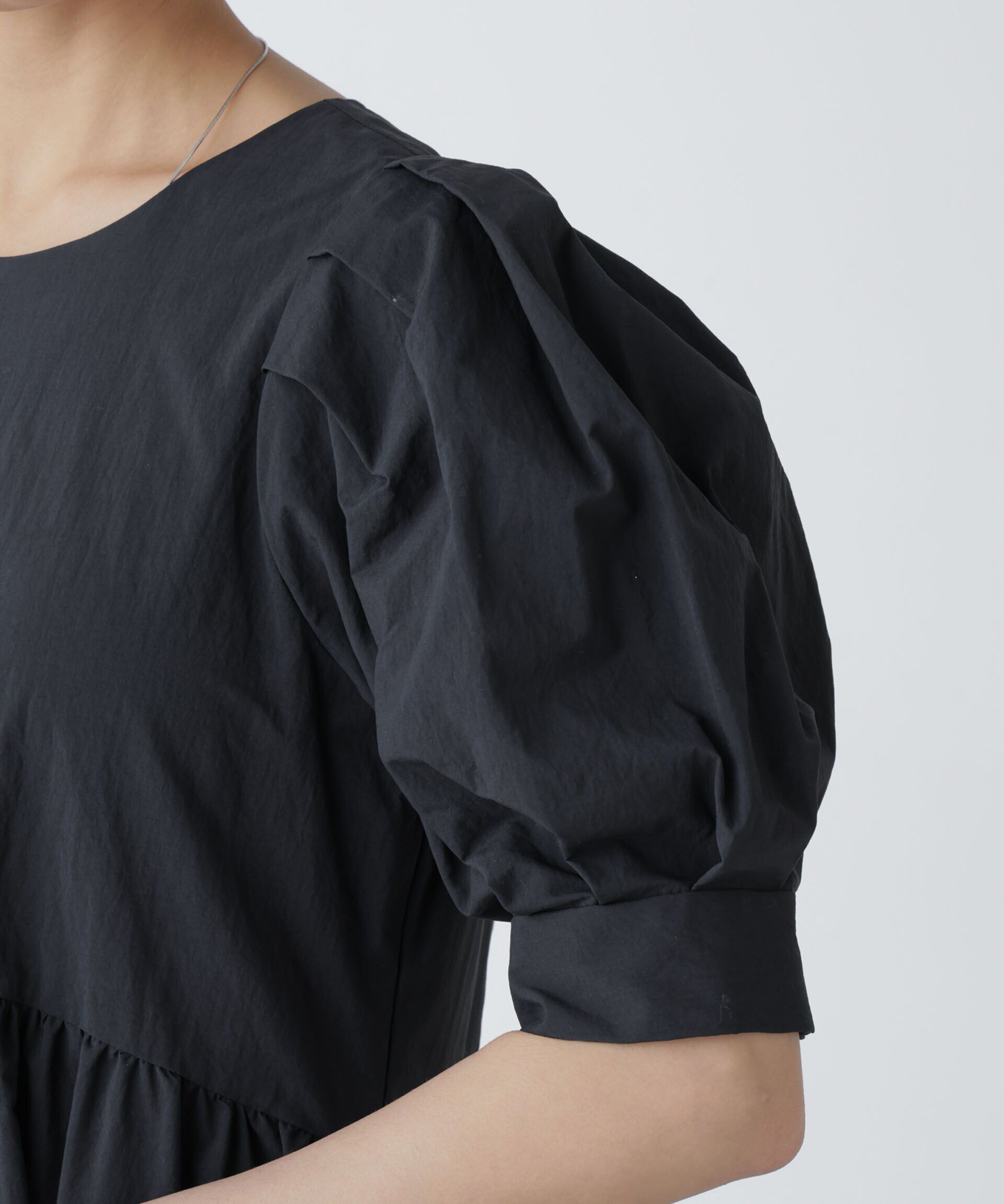 nano･universe「「星玲奈&times;NANO universe」タックスリーブタスランマキシワンピース」|ワンピース|