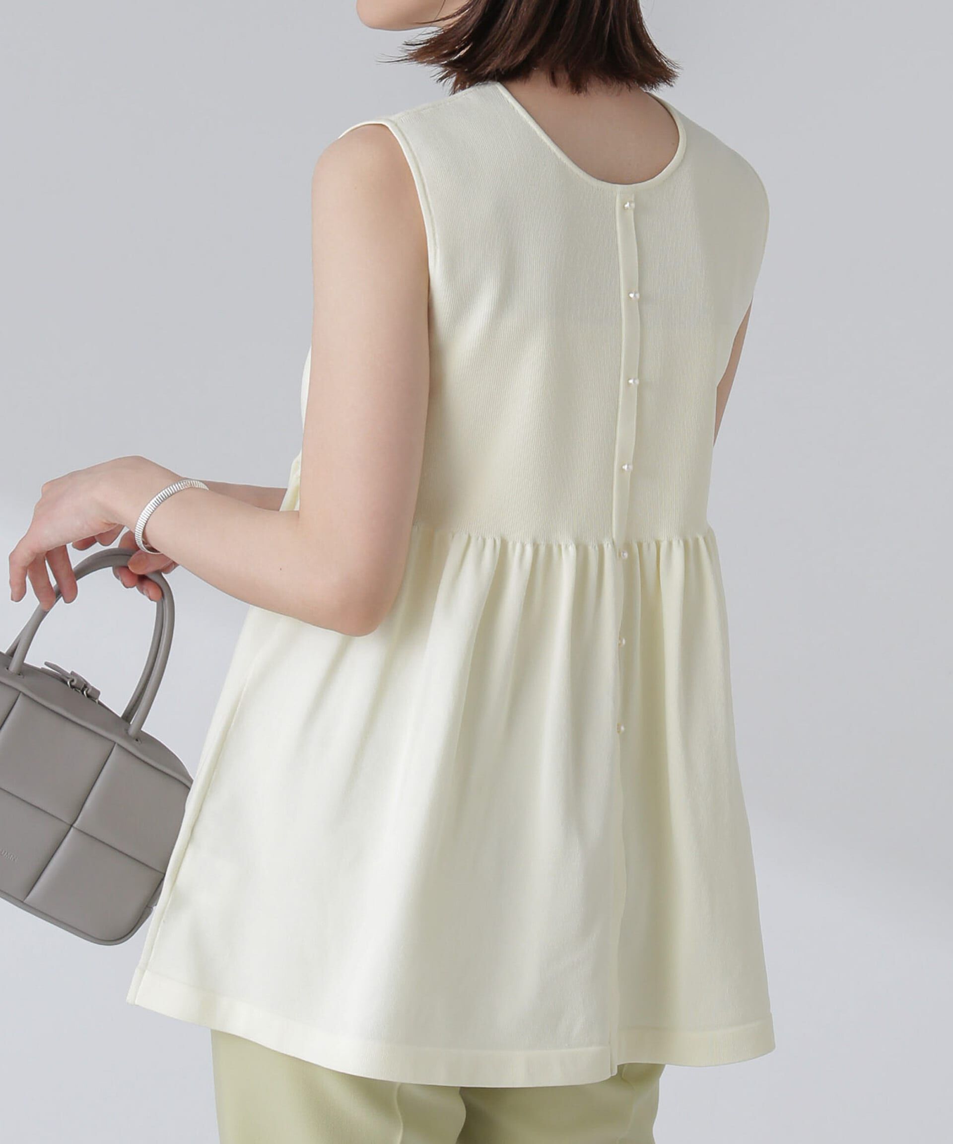 nano･universe「前後2WAYペプラムニットトップス」|ニット・セーター|