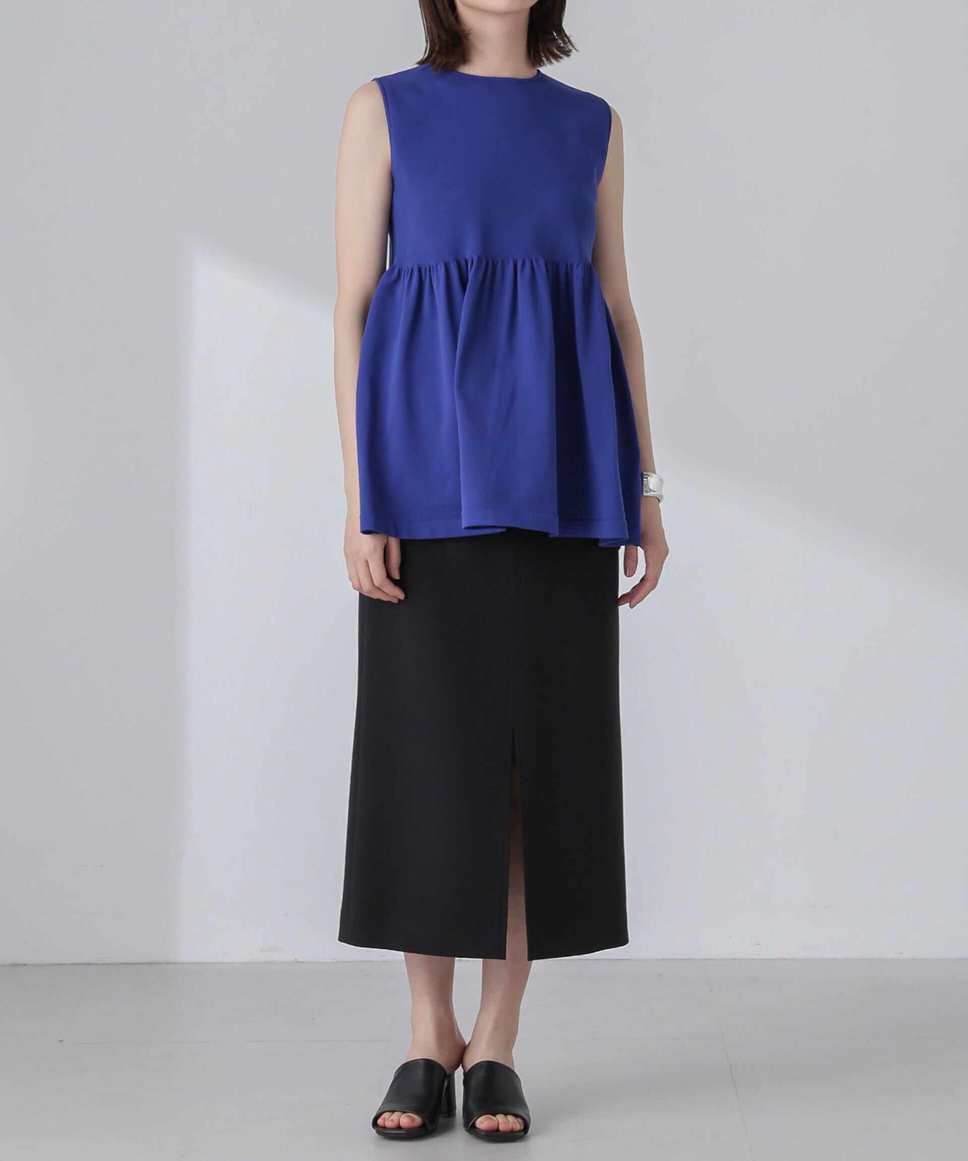 nano･universe「前後2WAYペプラムニットトップス」|ニット・セーター|