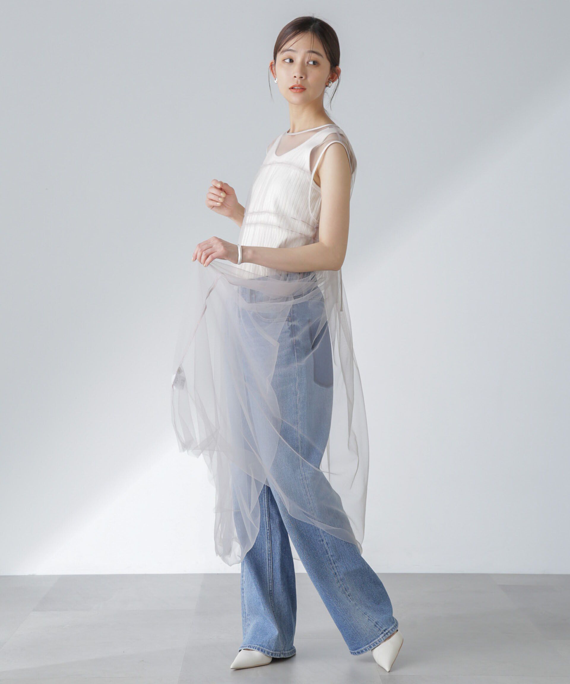 nano･universe「ギャザーチュールワンピース」|ワンピース|