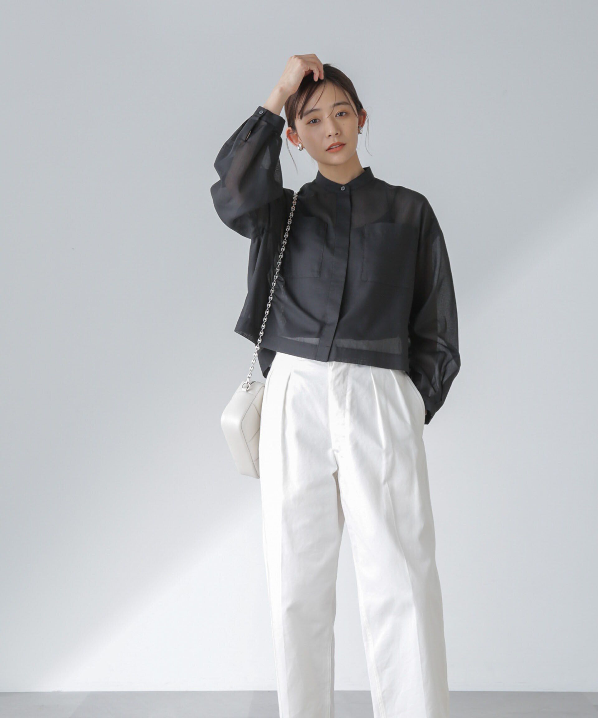 nano･universe「タックスリーブシアーポケットシャツ」|シャツ・ブラウス|