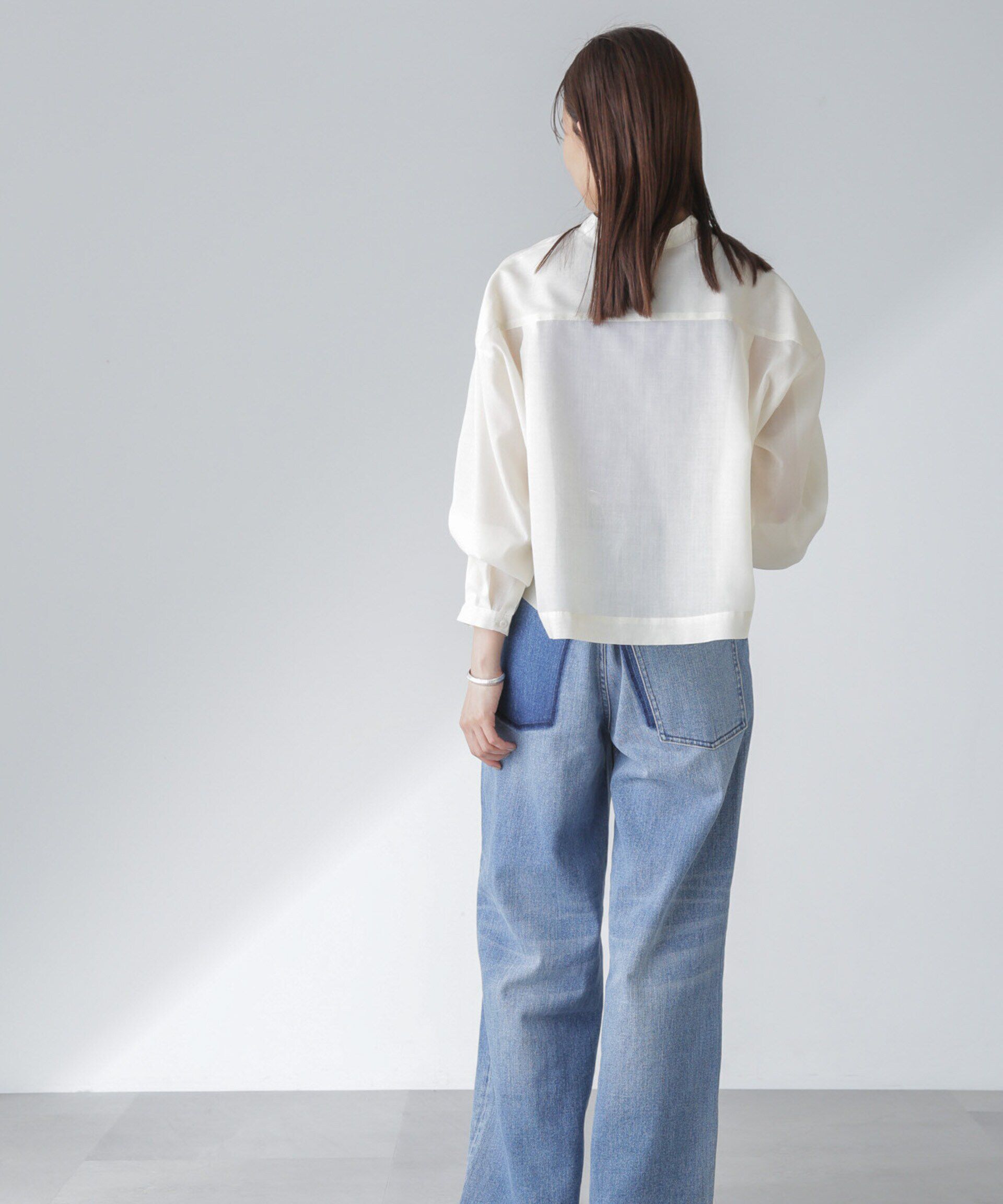 nano･universe「タックスリーブシアーポケットシャツ」|シャツ・ブラウス|